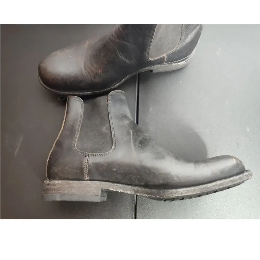 Frye Tyler Ankle Chelsea Boots Leather Black size 9D mens